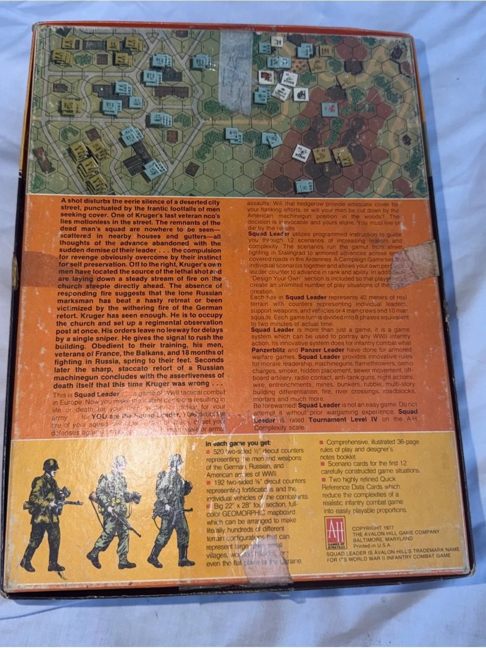 2nd ED Squad Leader Vintage 1977 The Game of Infantry Combat in WWII Board USA